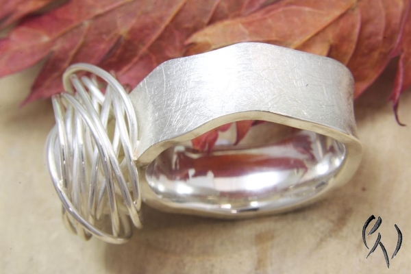 Ring Shasa, Silber 925/- mit Süßwasserperle